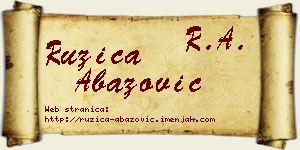Ružica Abazović vizit kartica